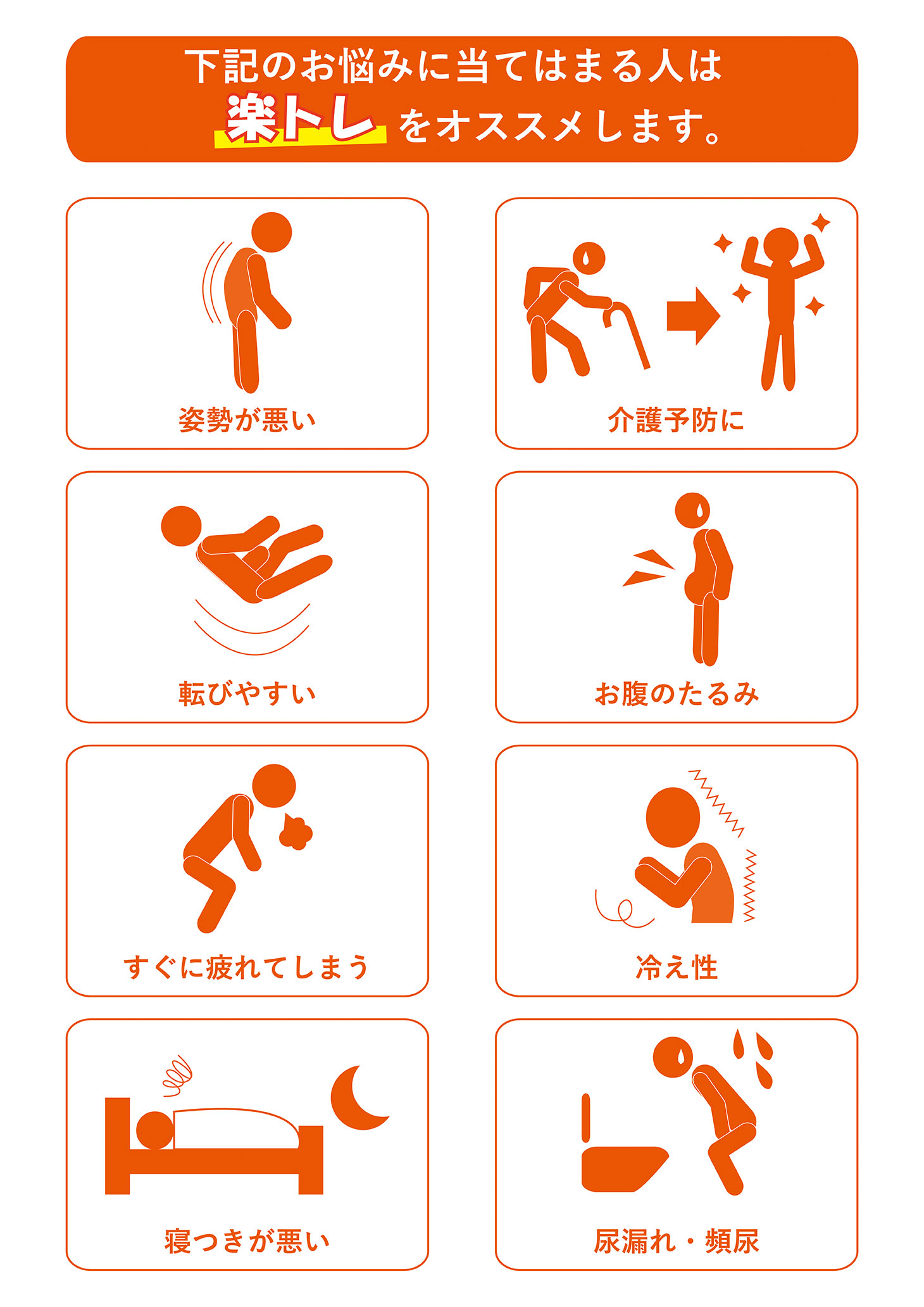 機械での施術が必要な対象者を紹介するポスター