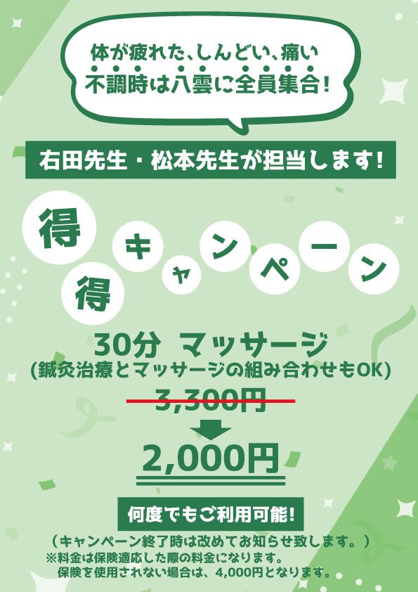 お得キャンペーンチラシ
